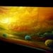 triptych original painting large art abstract Original Painting tree painting huge surreal gold modern landscape painting 54 x 24
