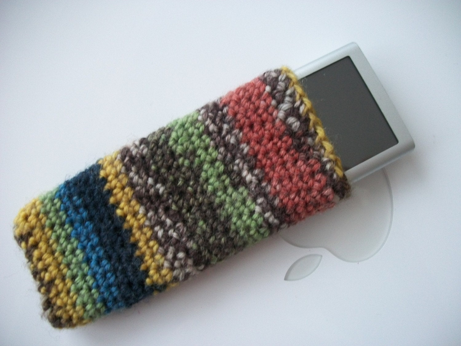 Earth colors iPod Nano case (cozy) - hand crochet