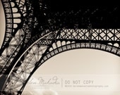 Fine Art Photograph. Abstract Eiffel Tower. Paris. Warm. Black & White. Home Decor. 8x10 Print