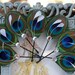 5 Wedding Hairpieces, Bridesmaid Gifts, Peacock Hair Accessories, Bridesmaid Hair Accessories - cerulean royal blue, hunter emerald green