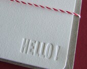 Debossed letterpress notecards pk of 5
