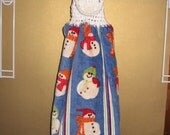Vertical Rows of  Snowmen-H010