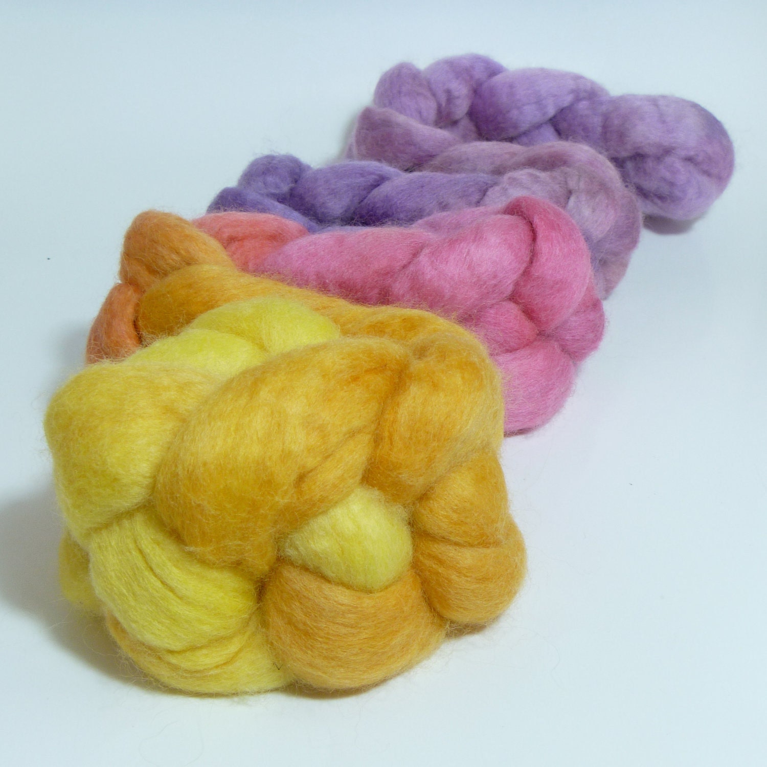 5.3oz BFL Combed Top - Tiptoe through the Tulips