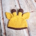 Hand Crocheted Infant GiraffeBeanie Hat-MADE TO ORDER-Size Newborn to 3 months 0-3 Months
