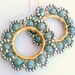 Pale Blue Earrings, Statement Earrings, Intricate Beadwork, Beaded, Dangle, Hoops, Handmade, Holiday, Unique Earrings, Cocktail,