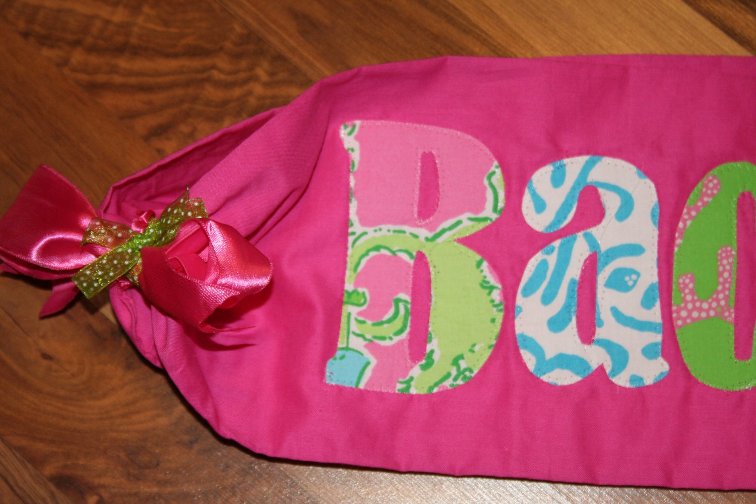 Bachelorette Party Sash made with Lilly Pulitzer Fabric