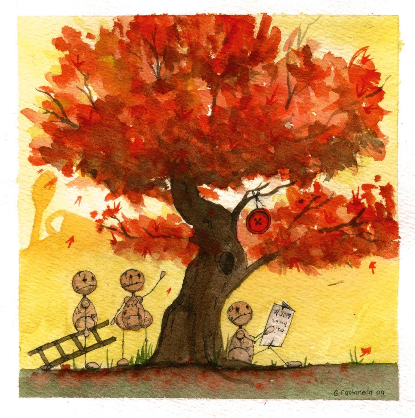 5"x5" print - Hanging In The Tree