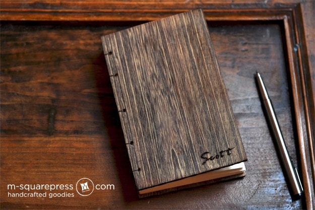 Personalized Paulownia Wooden Handcrafted Coptic Journal
