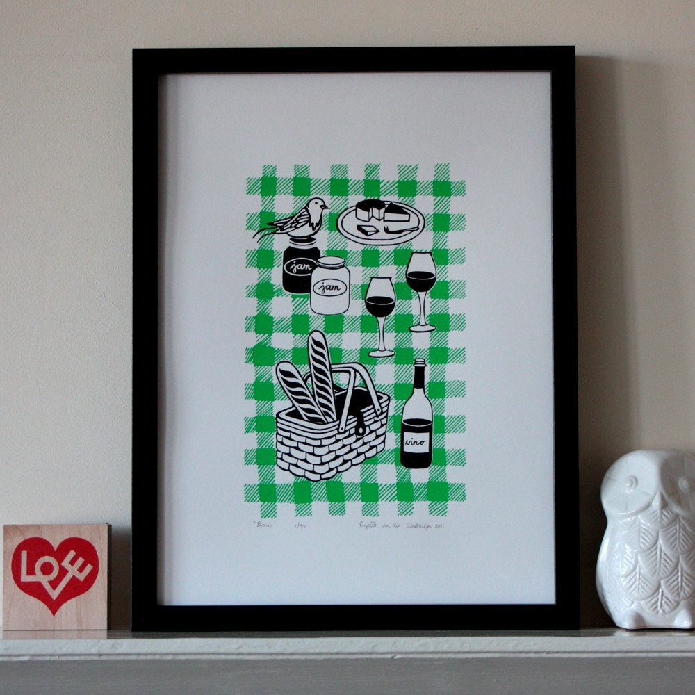 PICNIC original silkscreen print - green