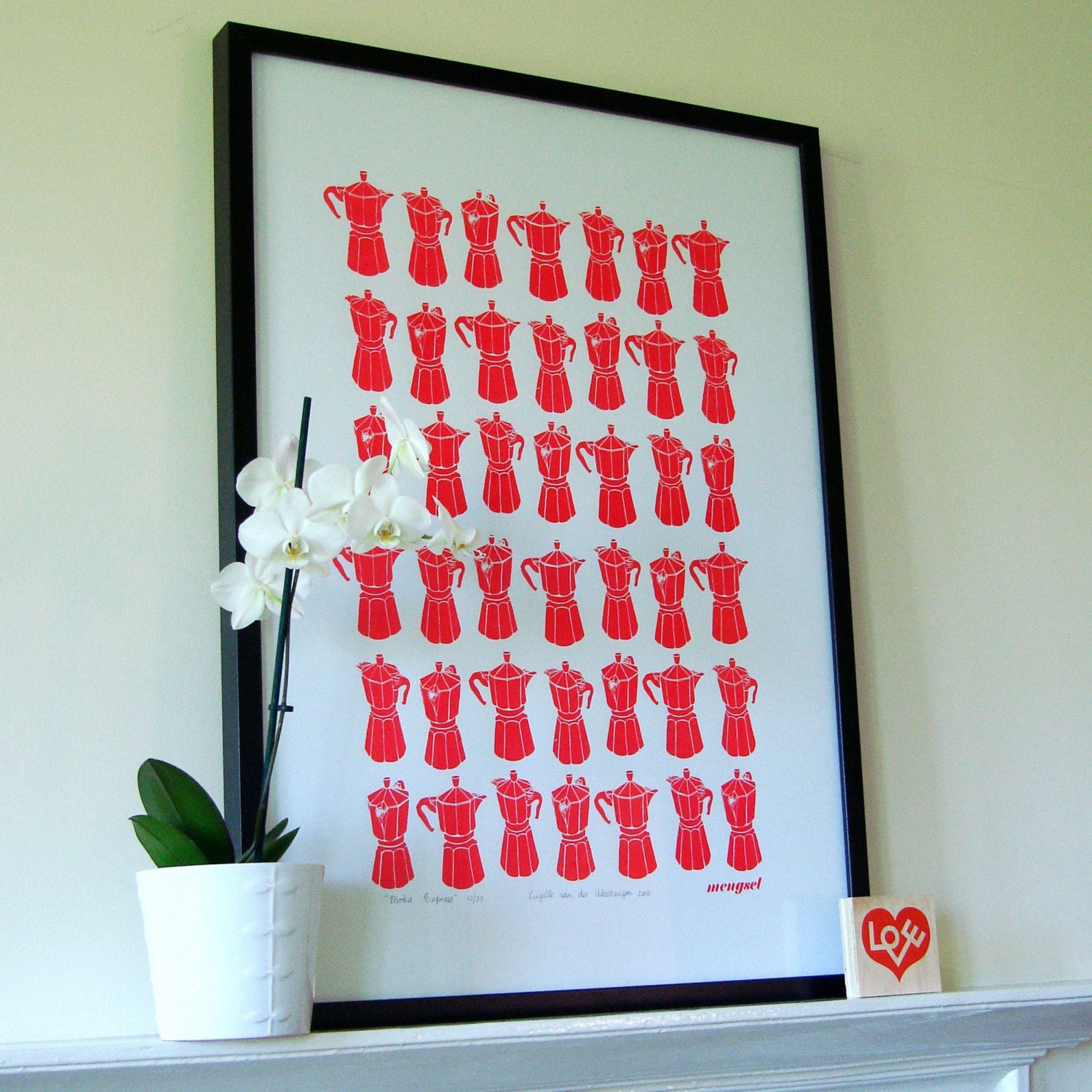 Moka Express ORIGINAL SCREEN PRINT - bright red
