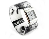 NEW RESIN WATCH. Fornasetti Inspired Resin Bangle Watch by BuyMyCrap.