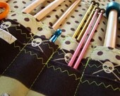 KNITMARE RETURNS (Now with more Skulls) - Needle\/Hook Organizer  Michael Miller