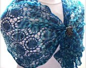 Rain Drop Shawl Scarf PDF Hand Knitting Pattern   Add some rain to your life