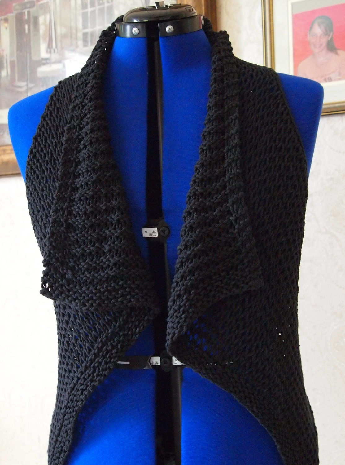 Oh So Easy Vest PDF Hand Knitting Pattern
