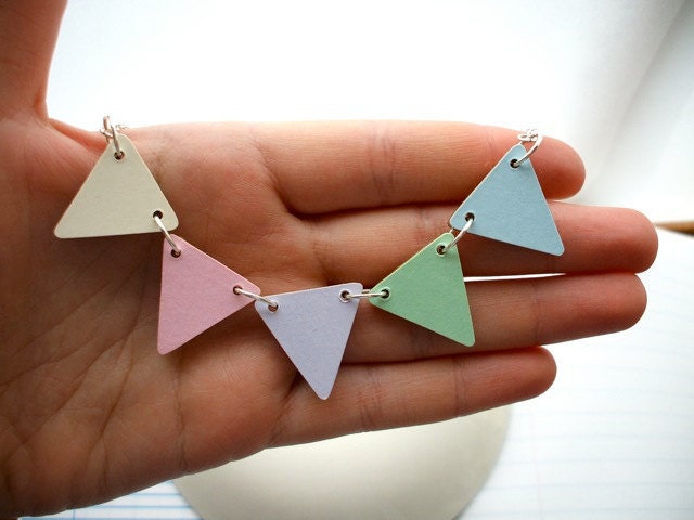 Bunting Necklace - Pastels