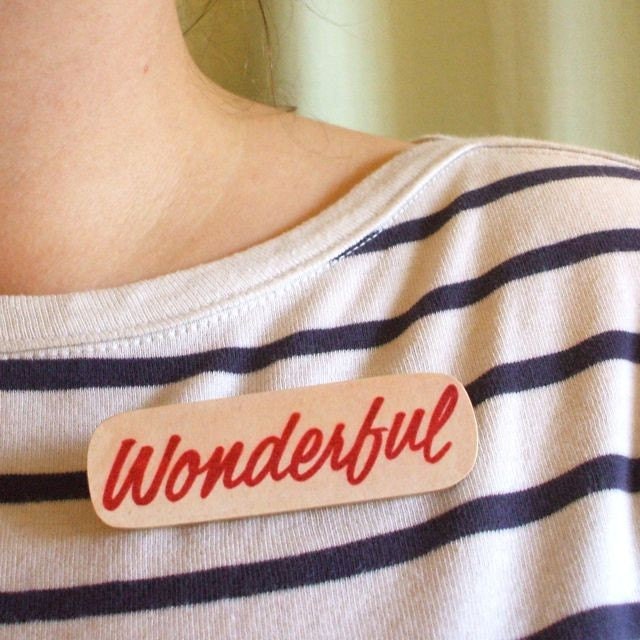 Wonderful Wooden Brooch