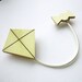 Kite Brooch - Wooden Brooch - Collar Clip - Sweater Clip - Pastel Jewellery - Red, Pale Yellow, Pale Blue or Green