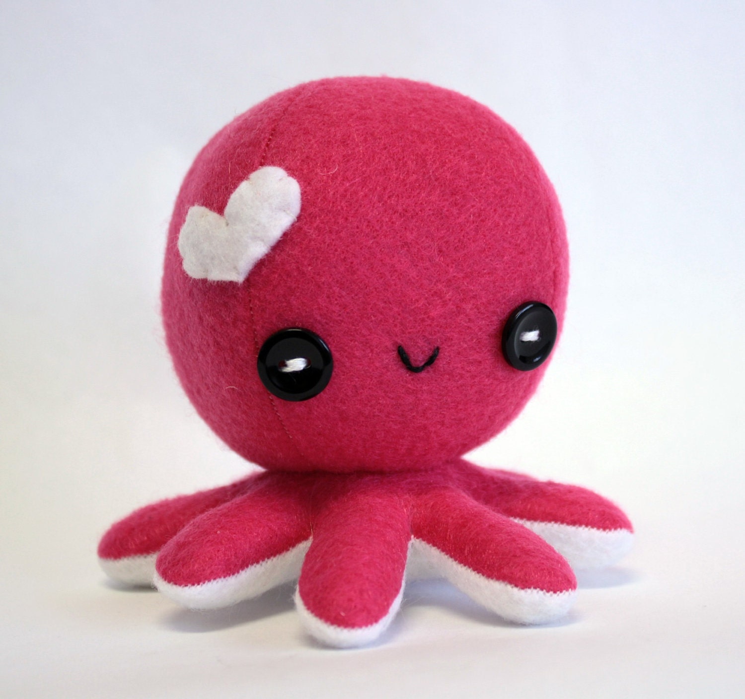 Hot pink Love octopus plush - 4"