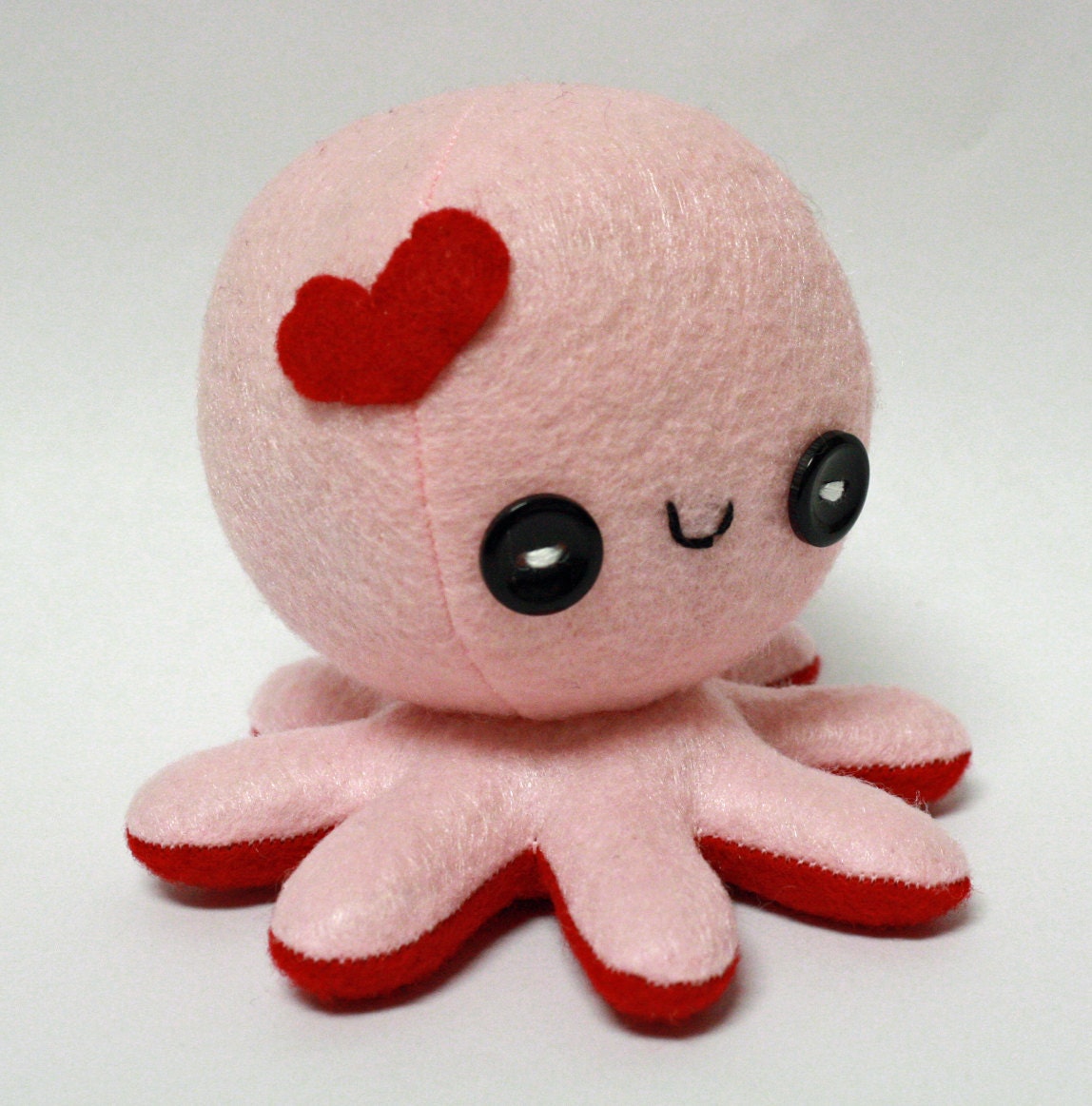 Pink Love octopus plushie - 4"