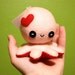 Pink Love octopus plushie - 4"