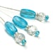 Counting Pins Needlepoint Marking Pins  Aqua