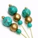 Beaded Counting Pins, Marking Pins, Needlepoint, DIY Crafts, Turquoise, Magnesite, GIft, TJBdesigns
