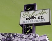Motel Bel Air, 8x10 Metallic Print Matted to 11x14, Edition of 50