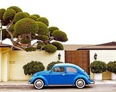 Seaside in Blue, 8x10 Metallic Print Matted to 11x14, Edition of 50