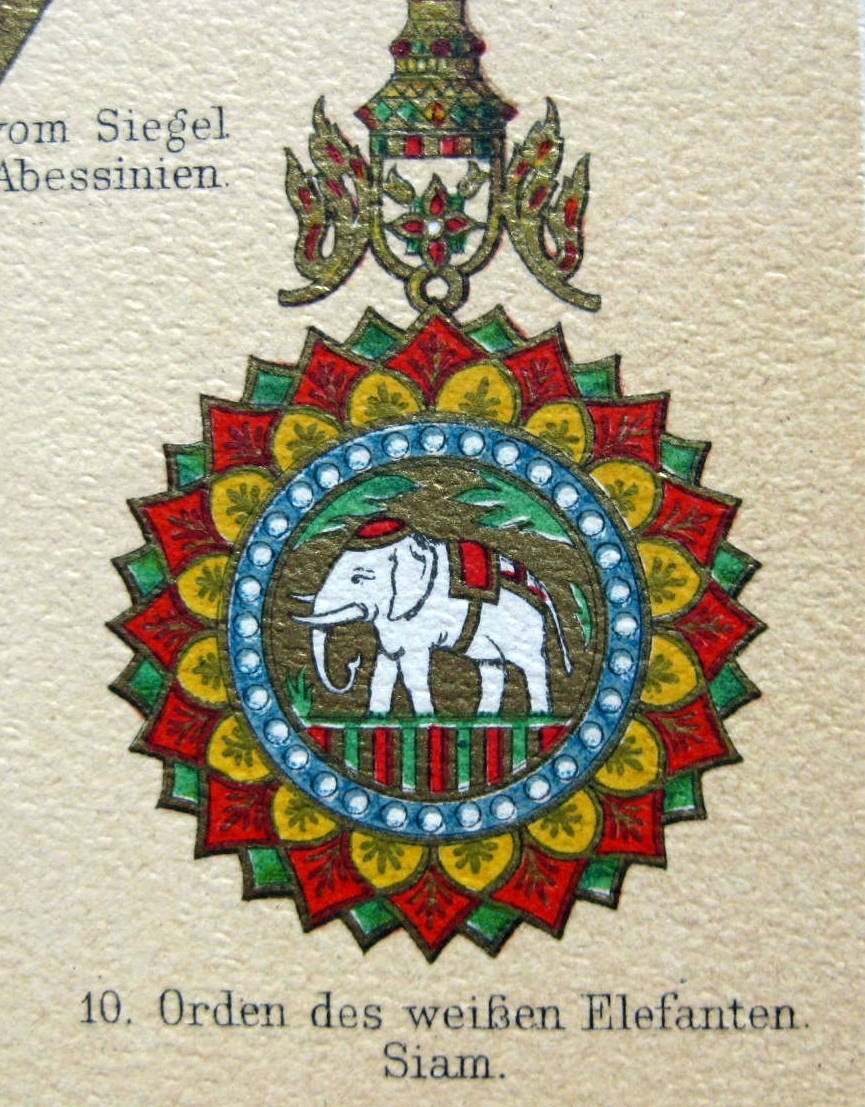 1895 Brilliantly Coloured Chromolithograph of Orders, Medals, and Decorations from Various Countries. Part 3