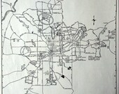 1937 Vintage Map of Atlanta, Georgia