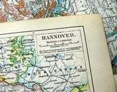 1897 Antique Map of Hanover District, Germany