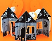 Haunted House - Printable 3D House Card, Envelope, Gift Tags, Favor