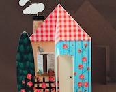 Home Sweet Home - printable 3D House Card, Envelope, Gift Tags, Favor