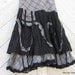 Black Crinkle Skirt with Plaid Wool and Pocket Bag Size Medium to Large