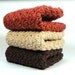 Warm Winter Crocheted Washcloths, Cotton Crochet Dishcloths, Knit Dish Cloth