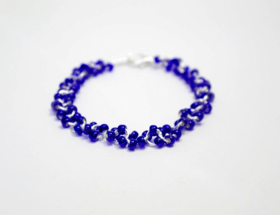 Blue Round Cascade Bracelet