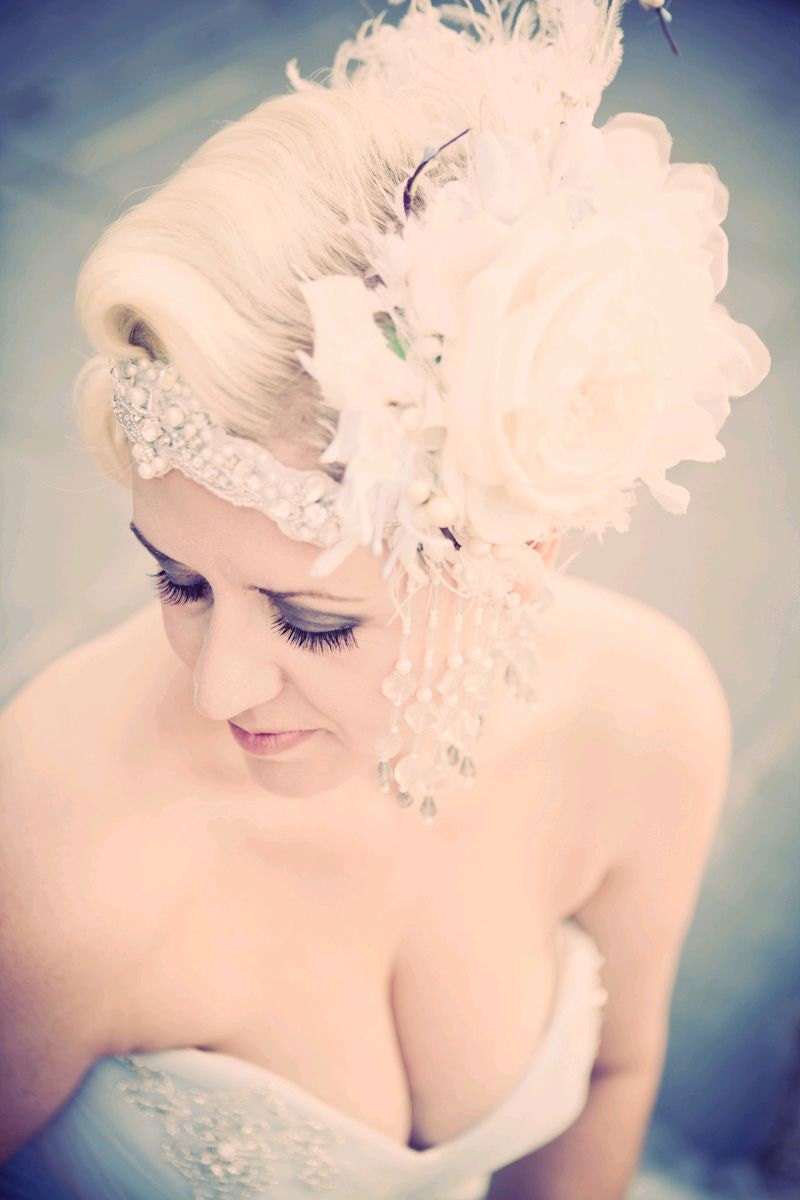 The ALANA Headdress by Kat Swank- Custom made luxe headband headdress with vintage elements. Fit for a queen. LIAISON