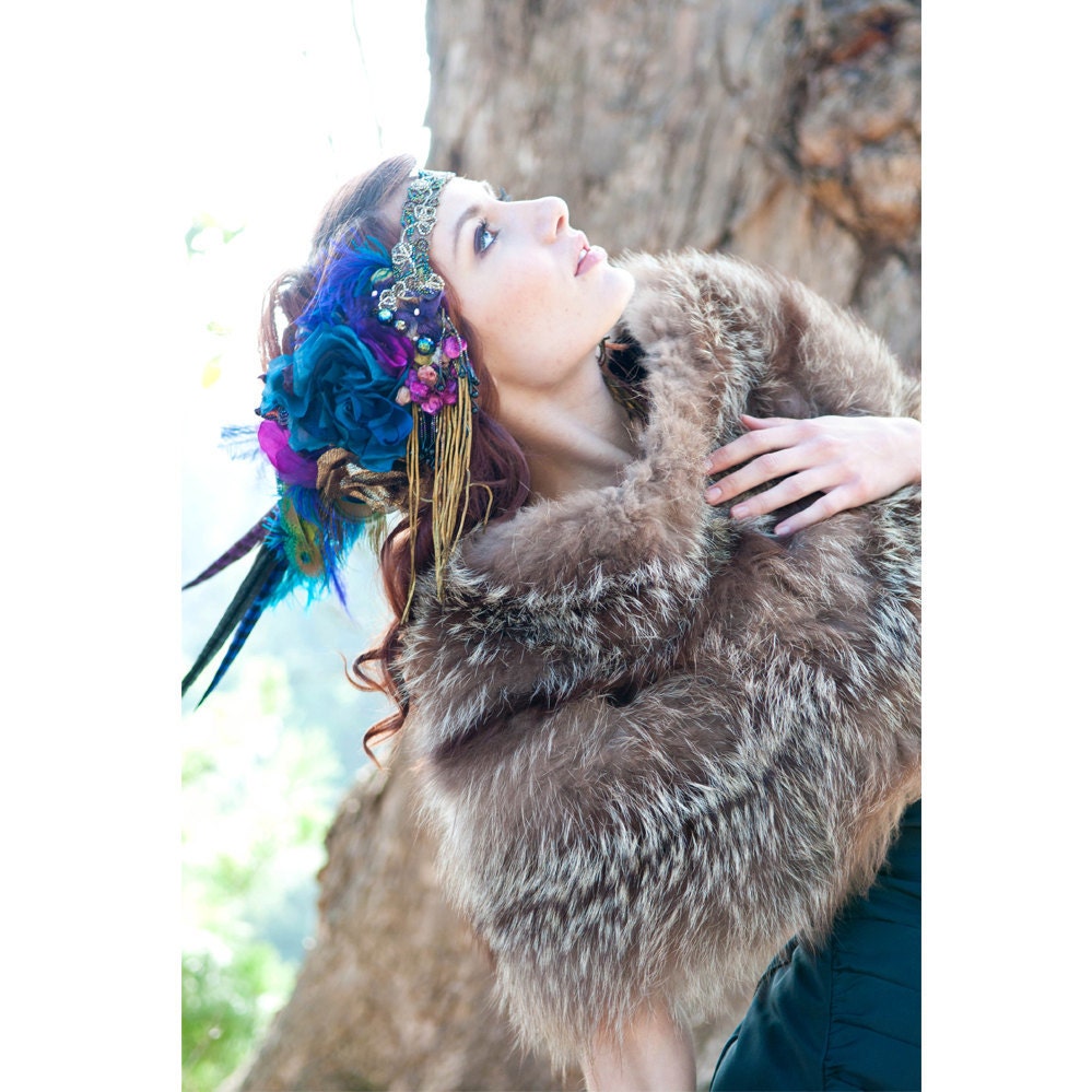 READY to SHIP- The Joanna Headdress- Luxe Headband with Vintage Elements. Fit for a queen. one-of-a-kind