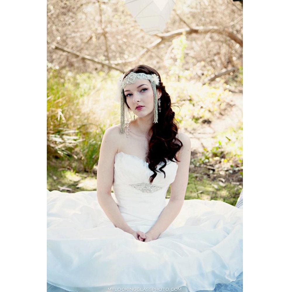 The ALANA Headdress by Kat Swank- Custom made luxe headband headdress with vintage elements. Fit for a queen. LIAISON