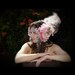 As seen on Courtney Love in the Mar/Apr 2010 Spin Magazine- Kat Swank Custom Alphonse Mucha Inspired Headdress- YOUR COLORS, Made to Order.