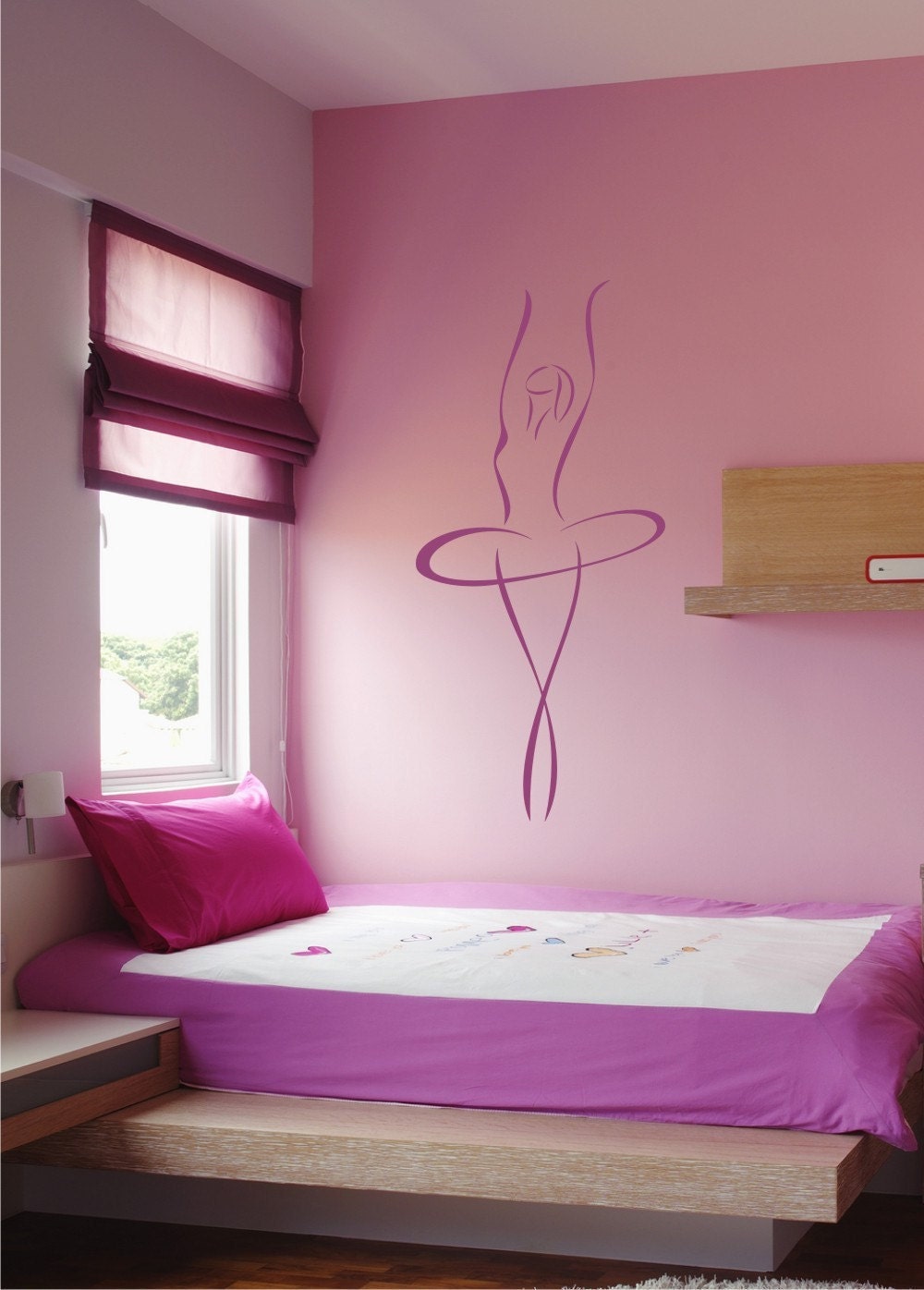 Ballerina dancer vinyl wall art graphic