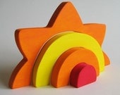 Large Sun Stacker - Waldorf Wooden Toy- Earth Day