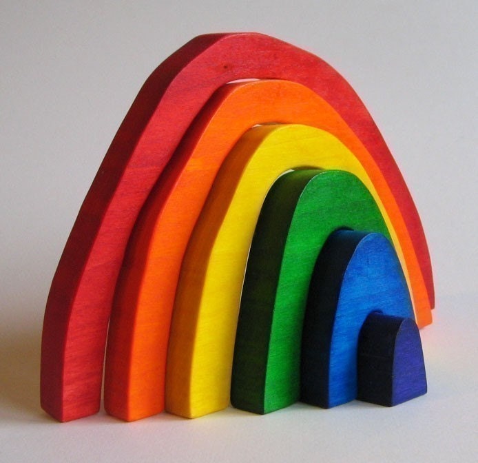 Wooden Toy Rainbow Stacker- Imagination Kids- Waldorf