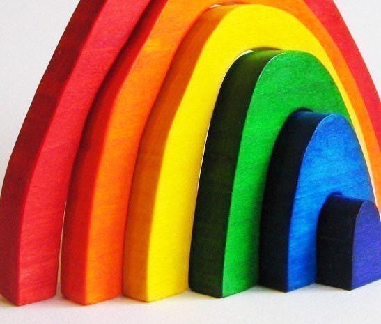 Wooden Toy Rainbow Stacker- Imagination Kids- Waldorf