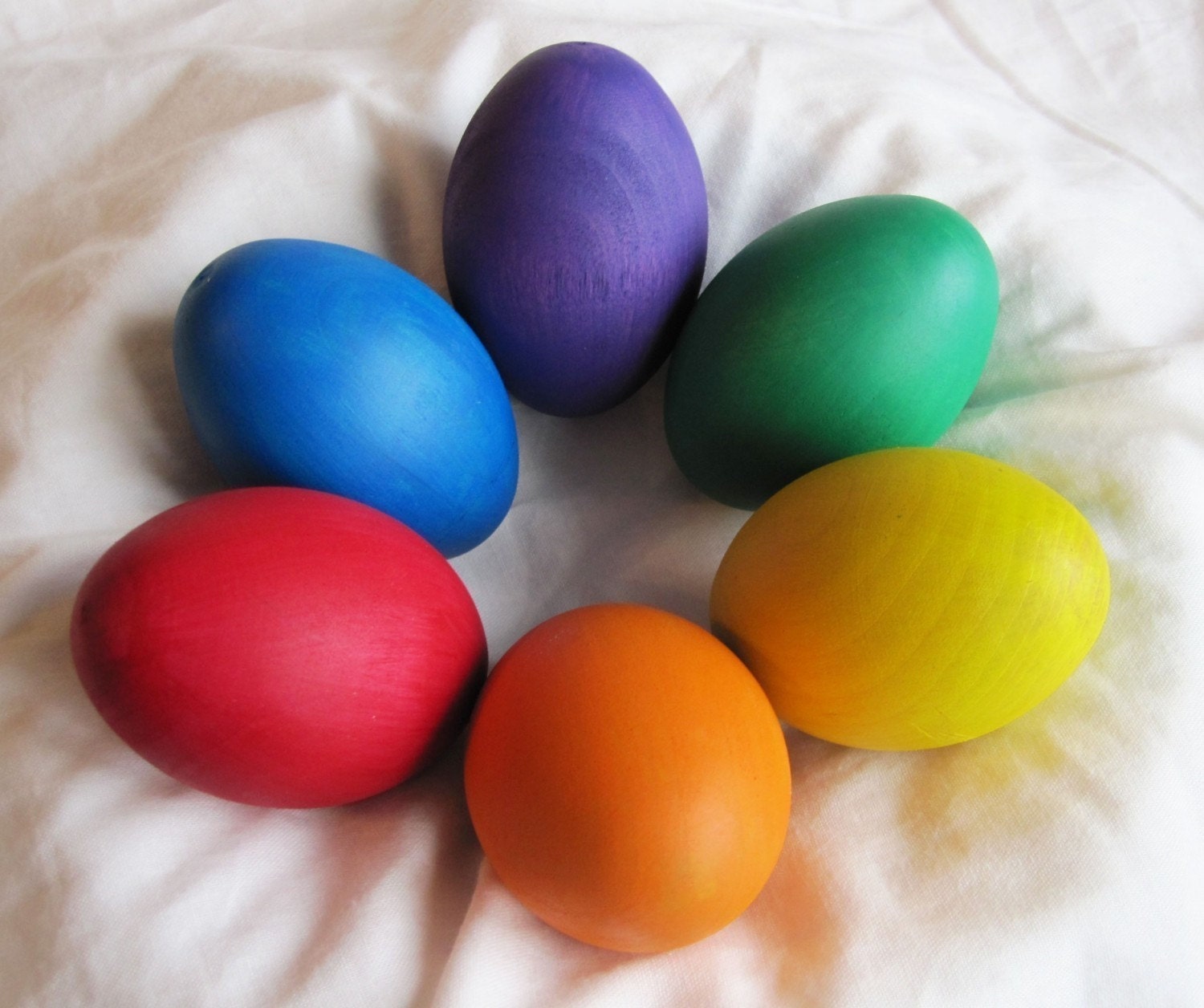 Wooden Rainbow Eggs- Waldorf- Natural Toys