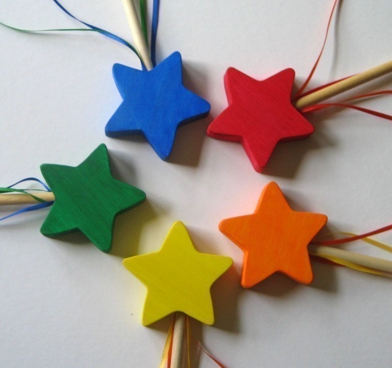 Fairy wand- Wooden Wand- Star- Eco-friendly toy- Imagination Kids