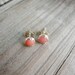 coral sterling silver studs
