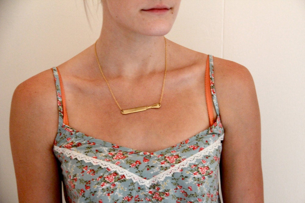 golden knife necklace