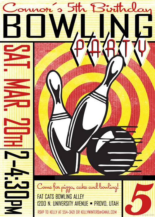 Bowling Party Invitation