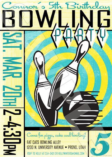 Bowling Party Invitation